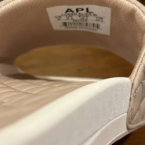 APL Lusso Athletic Propulsion Labs Slides Sandals Shoes Rose Dust Crème Womens 8