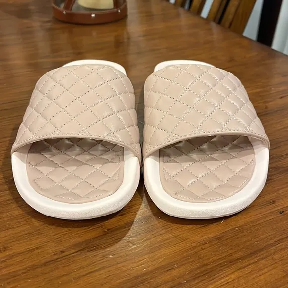 APL Lusso Athletic Propulsion Labs Slides Sandals Shoes Rose Dust Crème Womens 8
