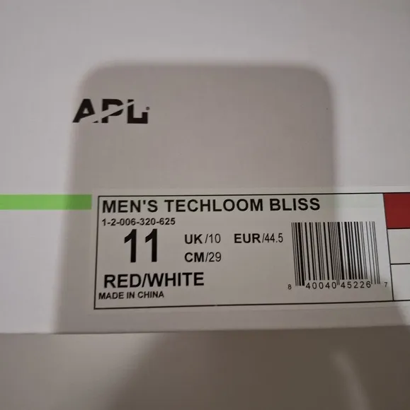APL TechLoom Bliss Red/White Slip-on Sneakers Size 11