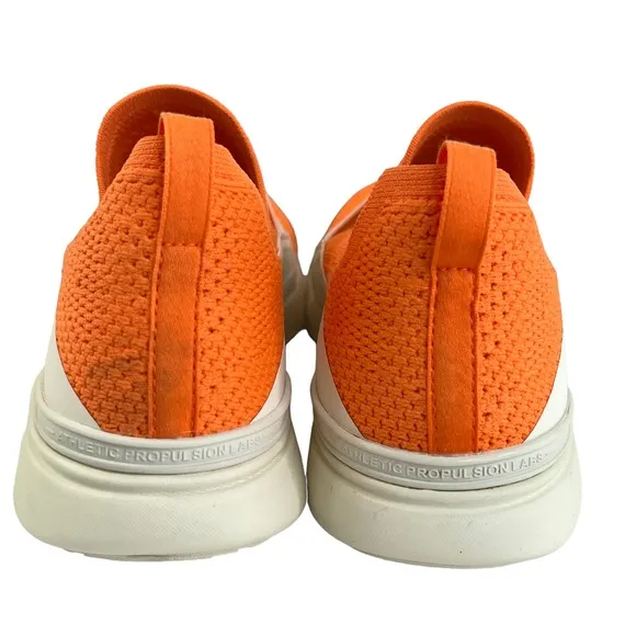 APL Womens Sneakers Orange White Size 9 Techloom Bliss Low Top Mesh Slip On
