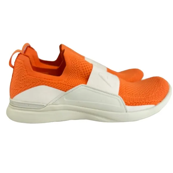 APL Womens Sneakers Orange White Size 9 Techloom Bliss Low Top Mesh Slip On