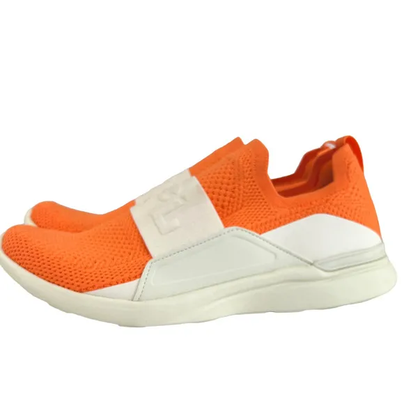 APL Womens Sneakers Orange White Size 9 Techloom Bliss Low Top Mesh Slip On