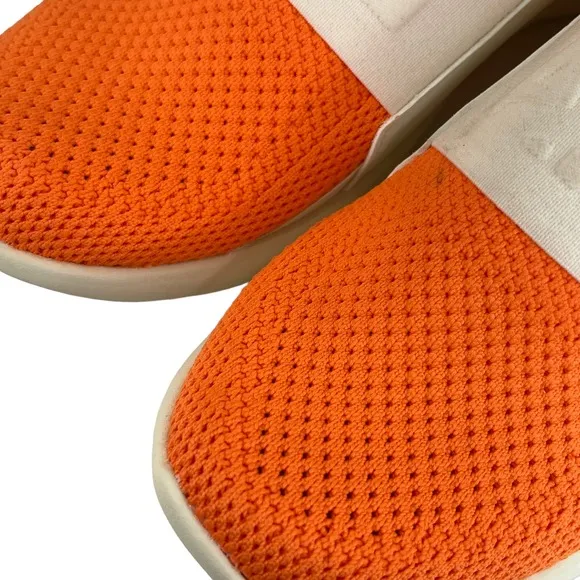 APL Womens Sneakers Orange White Size 9 Techloom Bliss Low Top Mesh Slip On