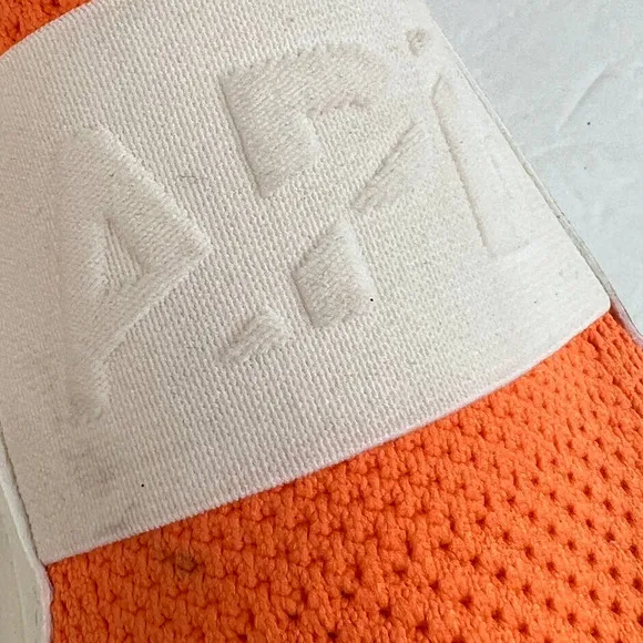 APL Womens Sneakers Orange White Size 9 Techloom Bliss Low Top Mesh Slip On