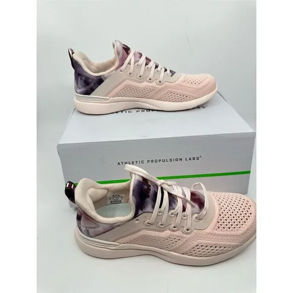 APL Women's Techloom Tracer Sneakers 6.5 Tie Dye Creme/Burgundy
