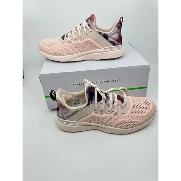 APL Women's Techloom Tracer Sneakers 6.5 Tie Dye Creme/Burgundy