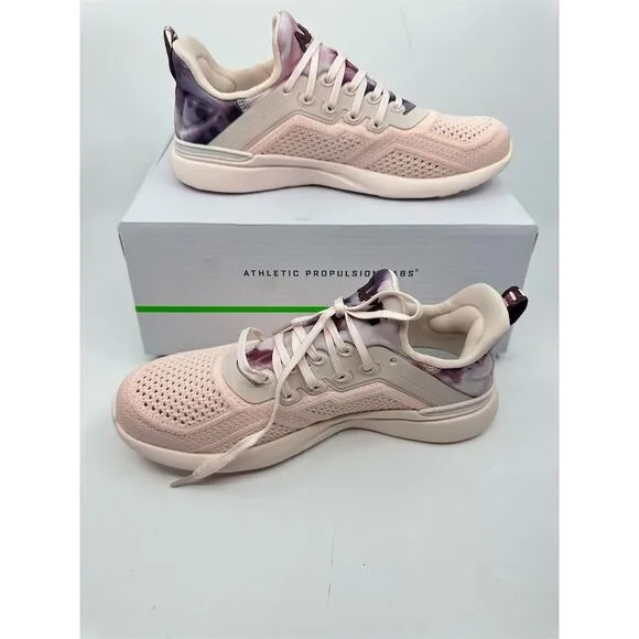 APL Women's Techloom Tracer Sneakers 6.5 Tie Dye Creme/Burgundy