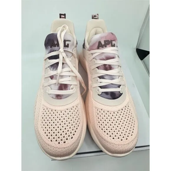 APL Women's Techloom Tracer Sneakers 6.5 Tie Dye Creme/Burgundy