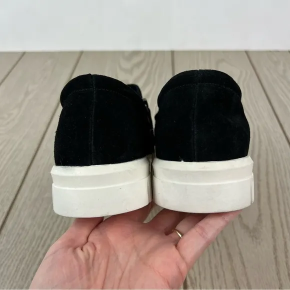 Aqua College Flivia Women's Suede Waterproof Slip-On Sneakers 11M Black $99