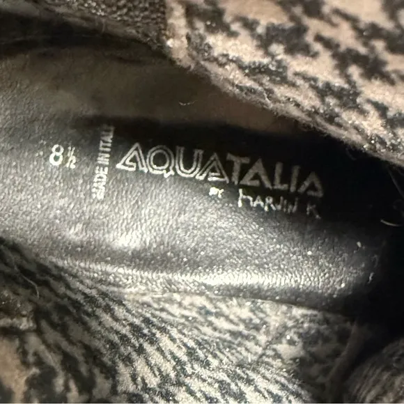 Aquatalia Black Leather Stretch Tall Equestrian Zip-Up Riding Boots