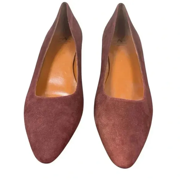 Aquatalia Block Suede pump Pasha Deep Wine Red Pasha US 13 EUC