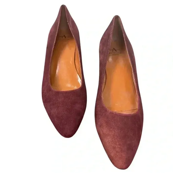 Aquatalia Block Suede pump Pasha Deep Wine Red Pasha US 13 EUC
