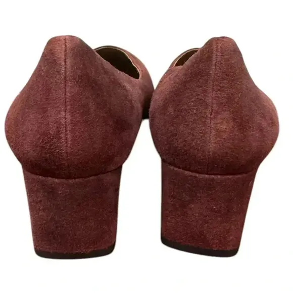 Aquatalia Block Suede pump Pasha Deep Wine Red Pasha US 13 EUC
