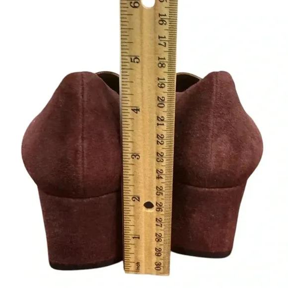 Aquatalia Block Suede pump Pasha Deep Wine Red Pasha US 13 EUC