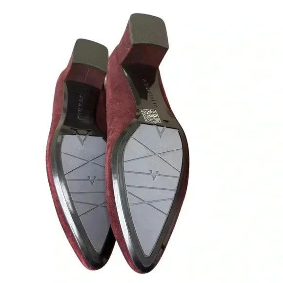Aquatalia Block Suede pump Pasha Deep Wine Red Pasha US 13 EUC