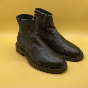 Aquatalia Brown Ankle Boots with Zipper and Sturdy Sole