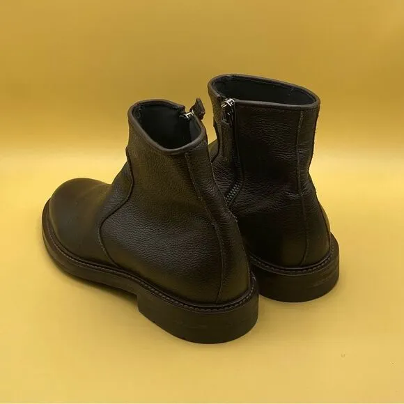 Aquatalia Brown Ankle Boots with Zipper and Sturdy Sole