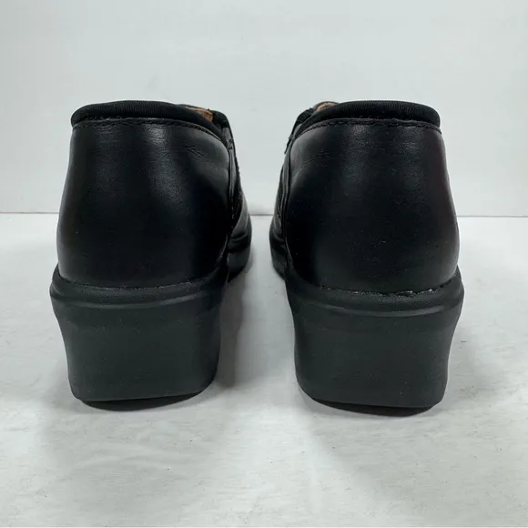 Ariat Black Leather Steel Toe Safety Clog Shoes Women Size 6B
