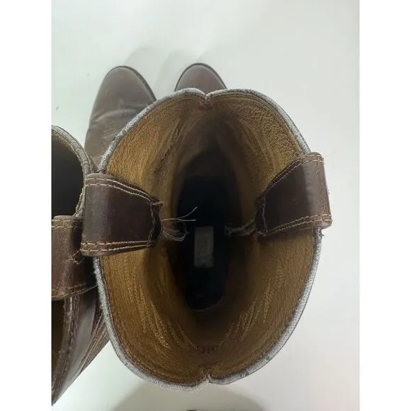 Ariat Boots Men's 9D‎ Western Cowboy Boots Leather Brown Line Dance Rodeo