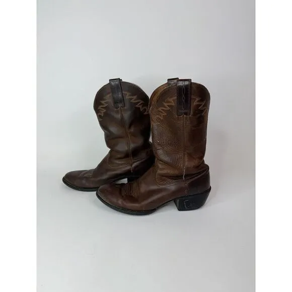Ariat Boots Men's 9D‎ Western Cowboy Boots Leather Brown Line Dance Rodeo
