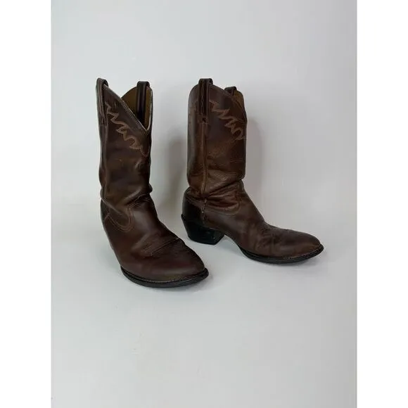 Ariat Boots Men's 9D‎ Western Cowboy Boots Leather Brown Line Dance Rodeo