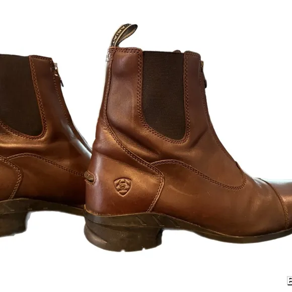 Ariat Brown Leather Ankle Boots with Durable Sole