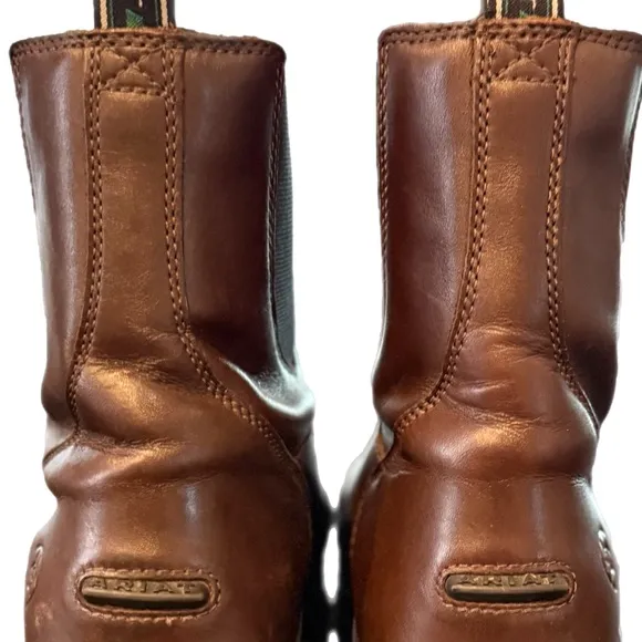 Ariat Brown Leather Ankle Boots with Durable Sole
