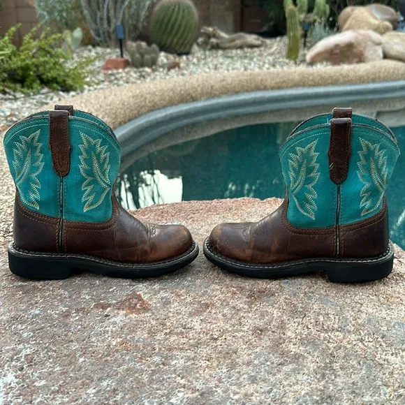 Ariat Distressed Brown Fatbaby Heritage Kids Boots