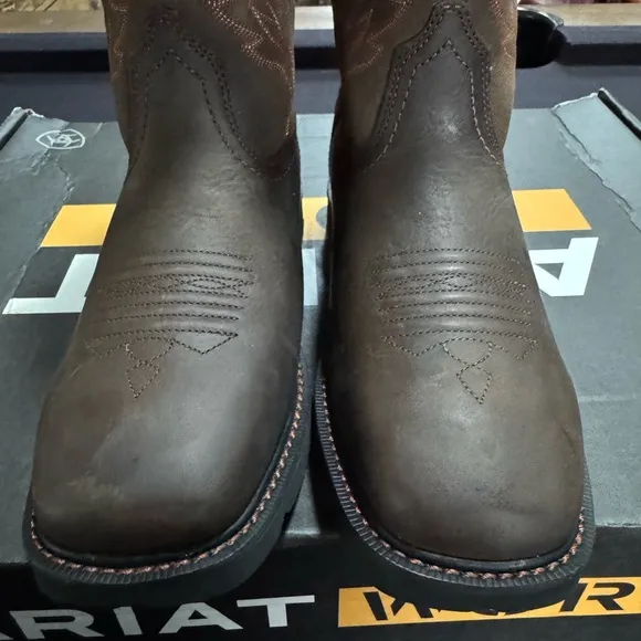 Ariat Groundbreaker Brown Steel Toe Cowboy Boots NWT NIB