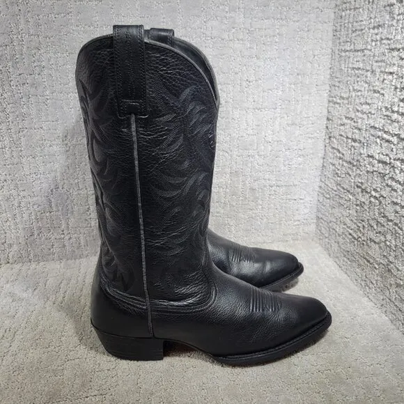 Ariat Heritage 10002218 Mens Size 11EE Black Deertan R Toe Leather Western Boots