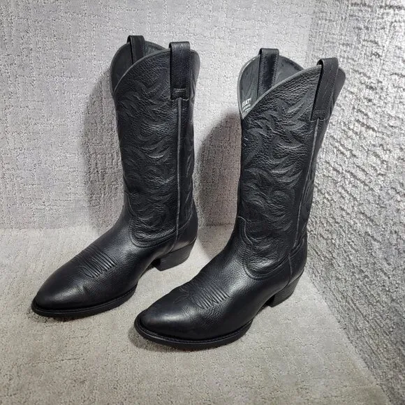 Ariat Heritage 10002218 Mens Size 11EE Black Deertan R Toe Leather Western Boots