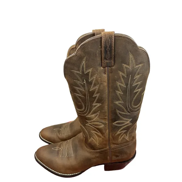 Ariat Heritage Roper Western Boots | Distressed Brown Leather | Size 9B | New in