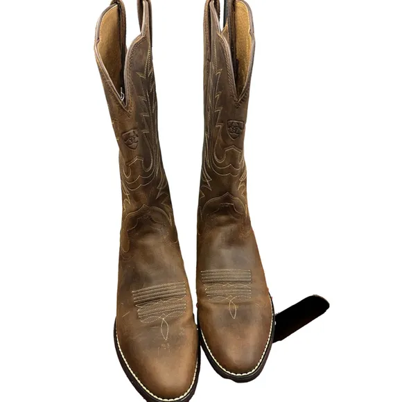 Ariat Heritage Roper Western Boots | Distressed Brown Leather | Size 9B | New in