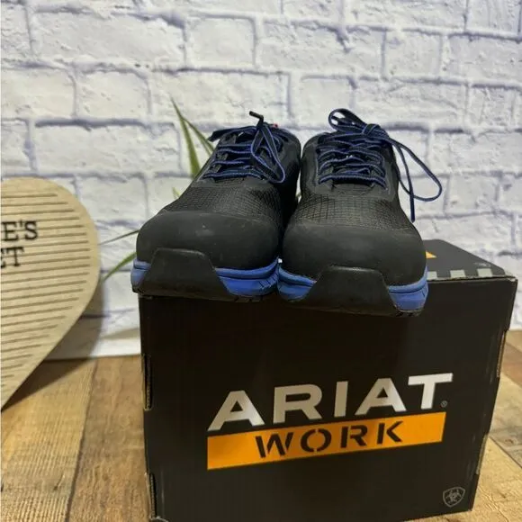 Ariat mens Outpace Day One Blue Trainers Work &amp; Safety Shoes Sneakers