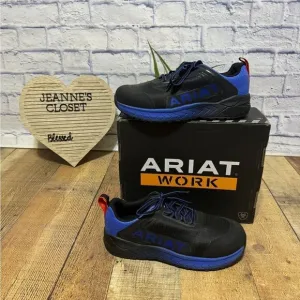 Ariat mens Outpace Day One Blue Trainers Work &amp; Safety Shoes Sneakers