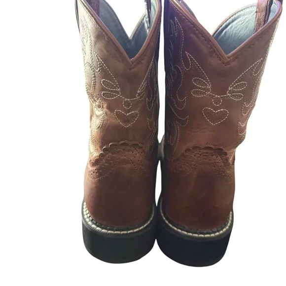 Ariat Women’s Fatbaby Boots Size 10 B Brown Cowgirl Western Leather 14930