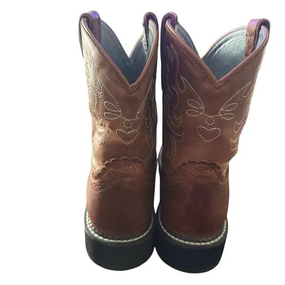 Ariat Women’s Fatbaby Boots Size 10 B Brown Cowgirl Western Leather 14930