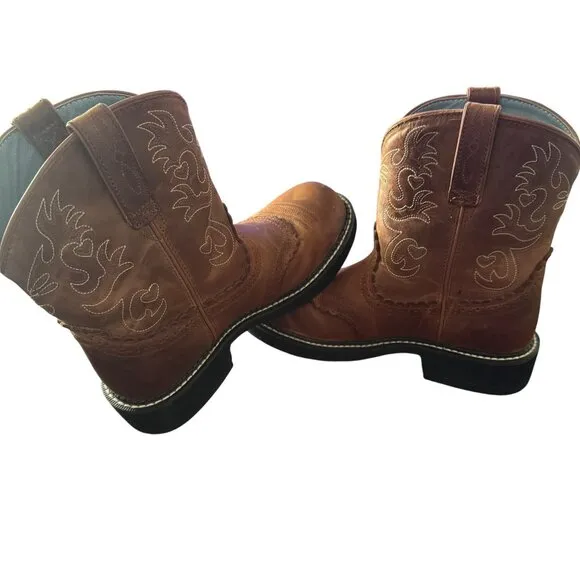 Ariat Women’s Fatbaby Boots Size 10 B Brown Cowgirl Western Leather 14930