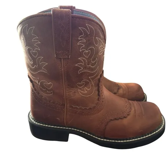 Ariat Women’s Fatbaby Boots Size 10 B Brown Cowgirl Western Leather 14930