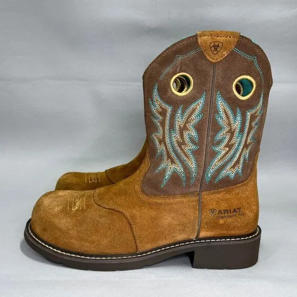 Ariat Women's Size 11 Fatbaby Cowgirl Safety Toe Boots