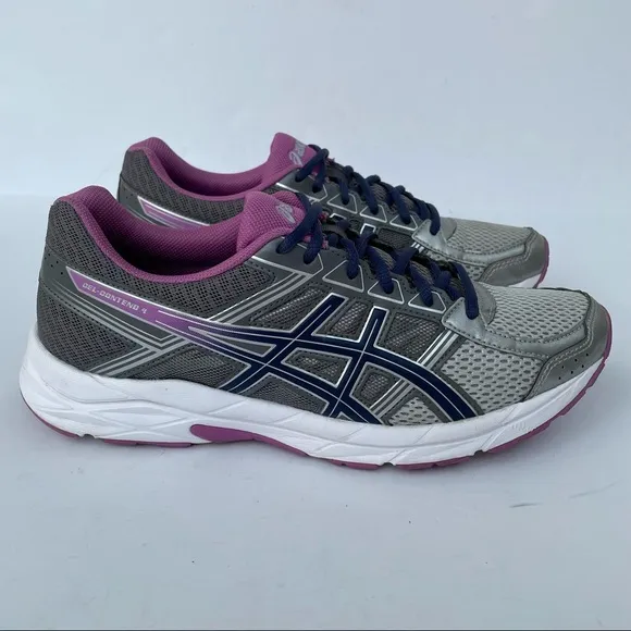 ASICS GEL CONTEND 4 Women’s Lightweight Running Shoes Casual Sneakers Silver 11
