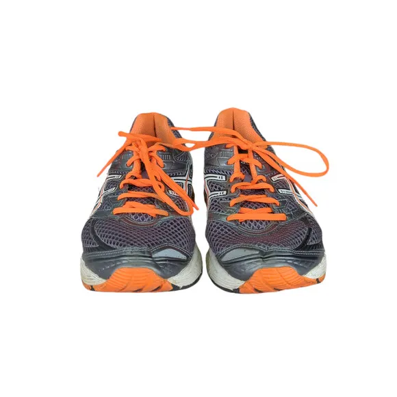 ASICS Gel-Cumulus 13 Running Shoes Sneakers T149N Men's Size 9.5 Gray Orange