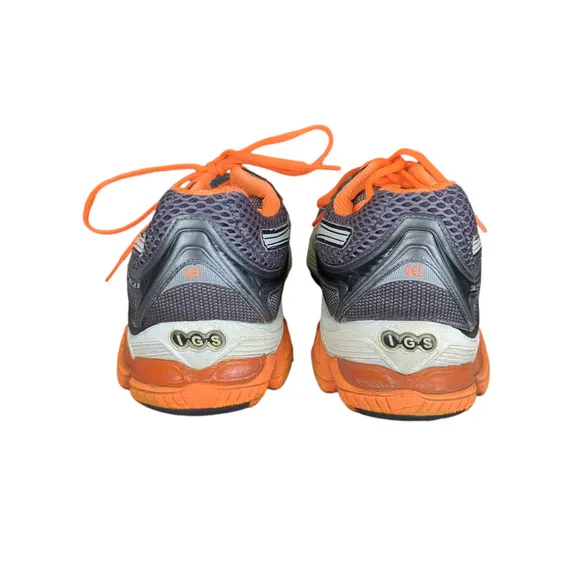 ASICS Gel-Cumulus 13 Running Shoes Sneakers T149N Men's Size 9.5 Gray Orange