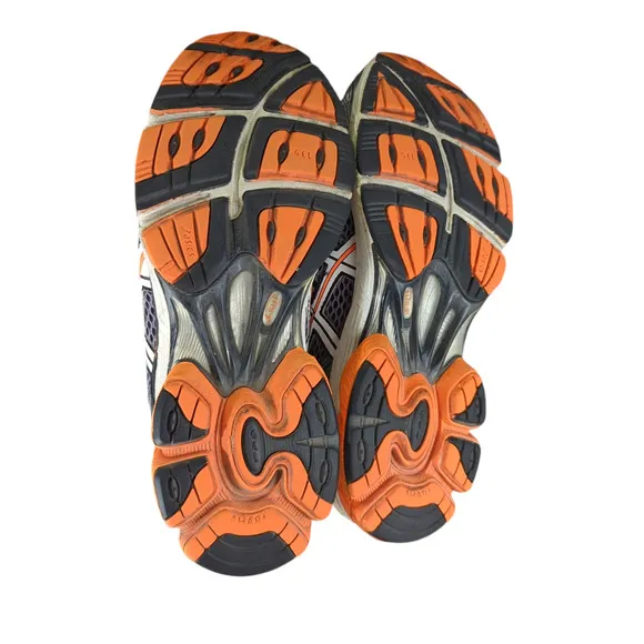 ASICS Gel-Cumulus 13 Running Shoes Sneakers T149N Men's Size 9.5 Gray Orange