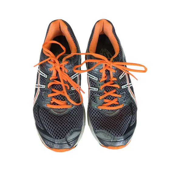 ASICS Gel-Cumulus 13 Running Shoes Sneakers T149N Men's Size 9.5 Gray Orange