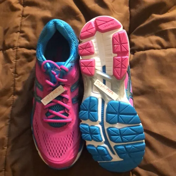 Asics Gel Pursue 2 Running Sneakers Shoes Pink Blue White 8.5 New Trainers