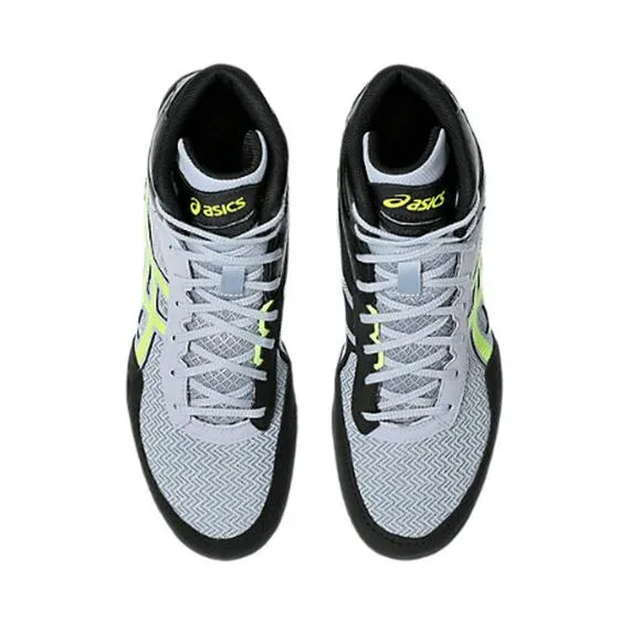 Asics Men's Grey Blue/Safety Yellow Matcontrol 3 Wrestling Shoes Size 13