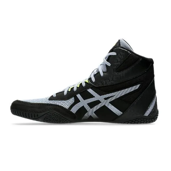 Asics Men's Grey Blue/Safety Yellow Matcontrol 3 Wrestling Shoes Size 13