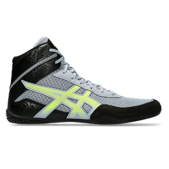 Asics Men's Grey Blue/Safety Yellow Matcontrol 3 Wrestling Shoes Size 13