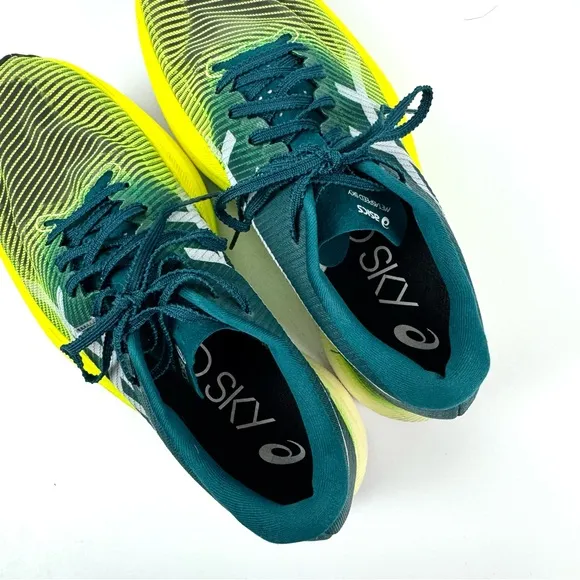 Asics Metaspeed Sky  Plus Shoes Velvet Pine/ Safety Yellow (1013A115) Men’s Sz 6